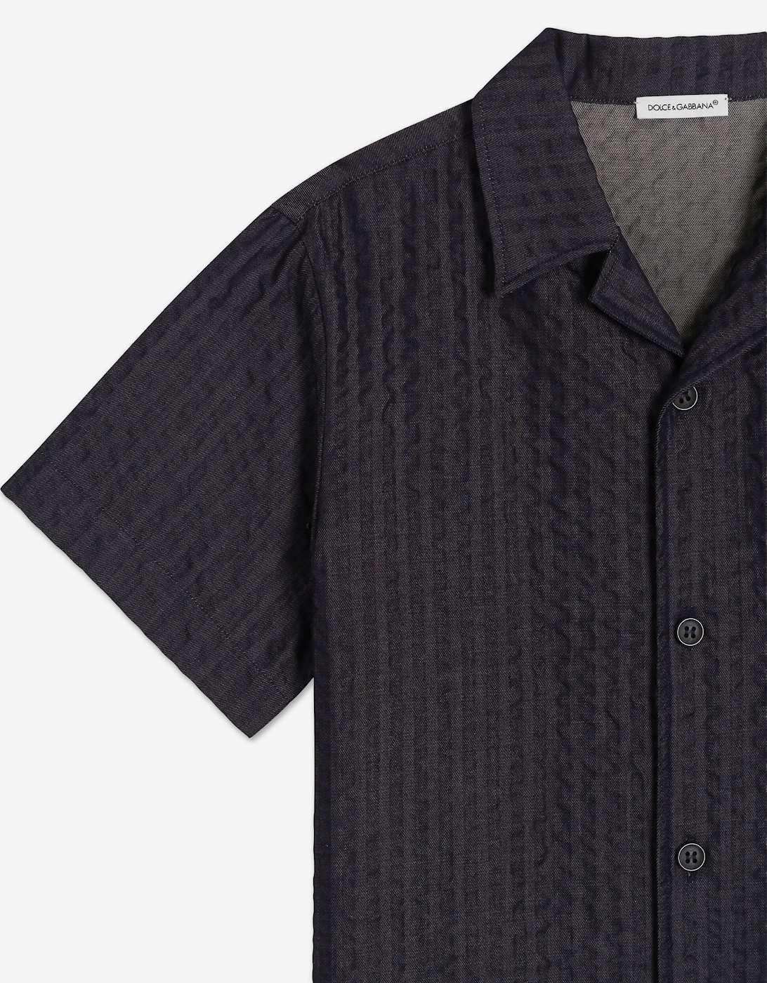 Dolce & Gabbana Boys Short Sleeve Denim Shirt in Navy
