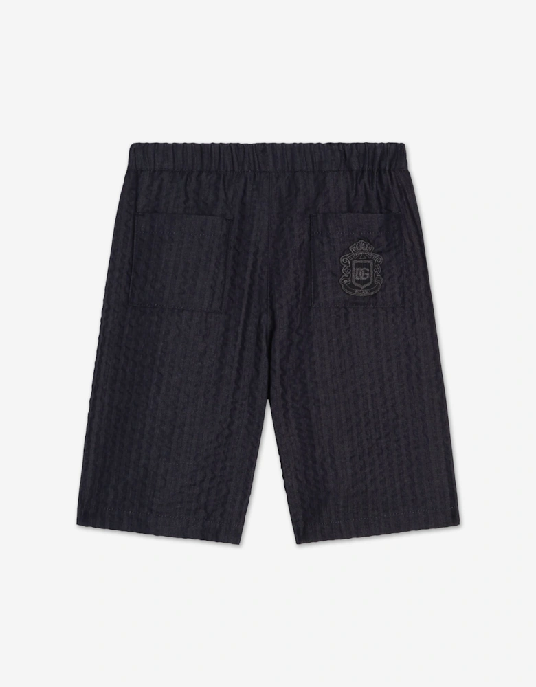 Dolce & Gabbana Boys Denim Bermuda Shorts in Navy