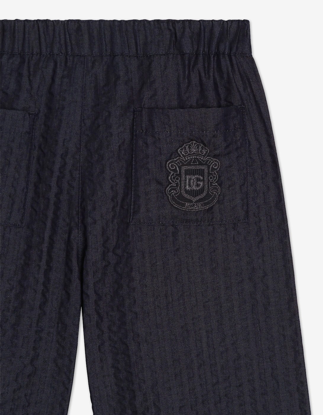 Dolce & Gabbana Boys Denim Bermuda Shorts in Navy