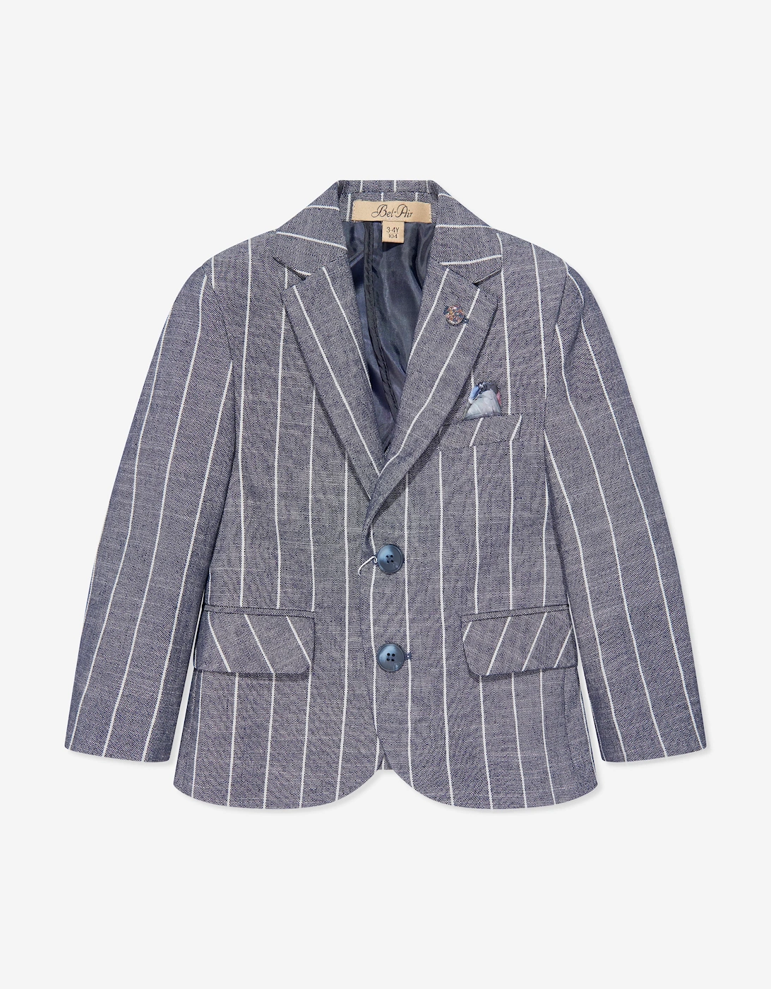 Bel-Air Boys Striped Suit Set in Blue