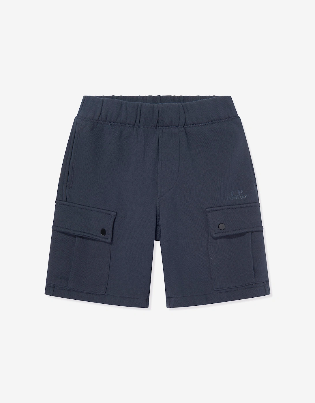 C.P. Company Boys Cotton Jersey Cargo Short Set in Navy