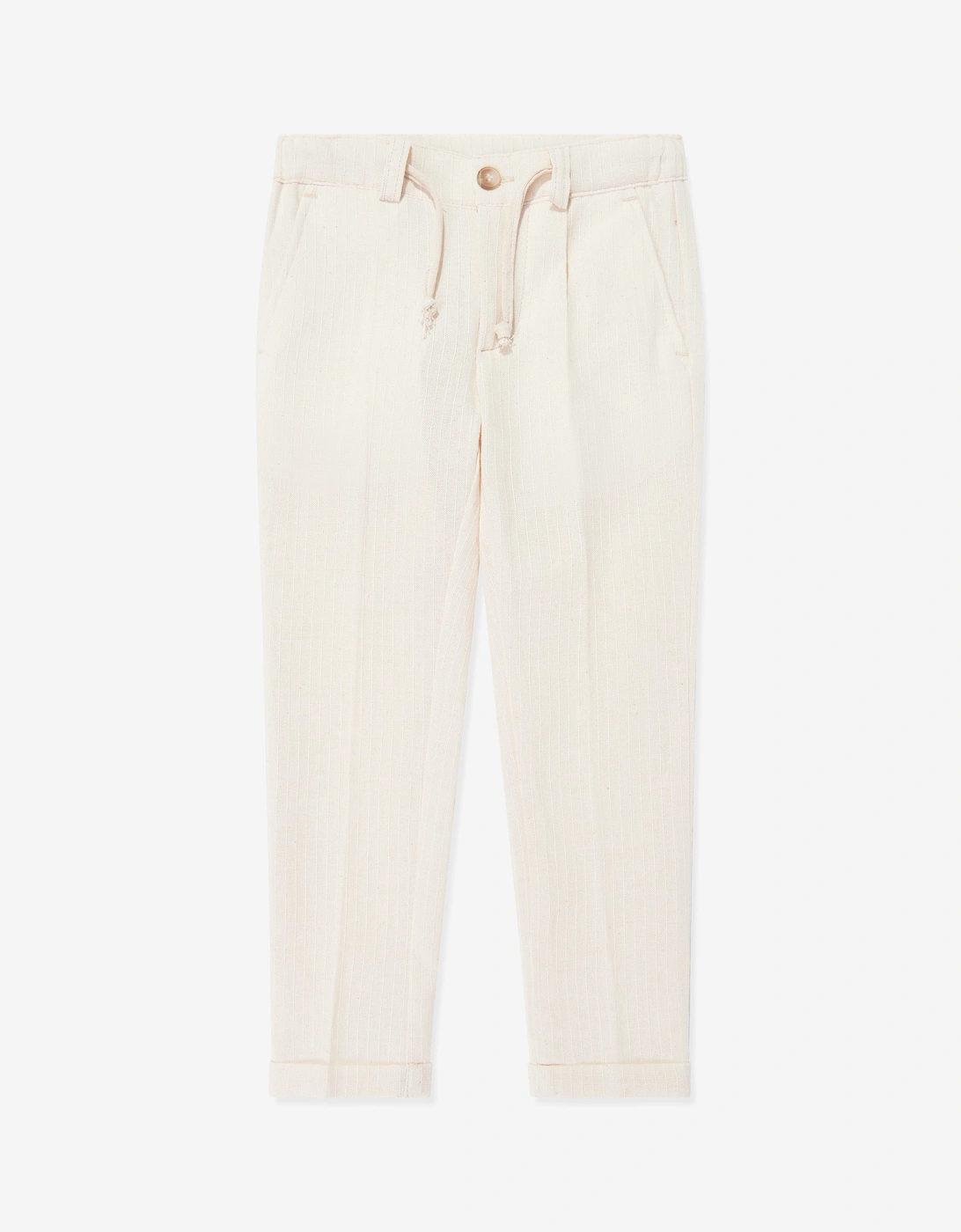 Bel-Air Boys Cotton Suit Set in Beige