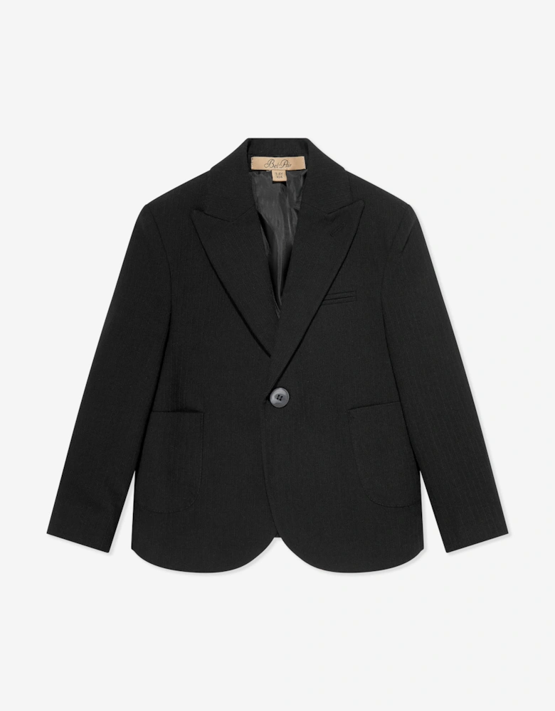 Bel-Air Boys Cotton Suit Set in Black