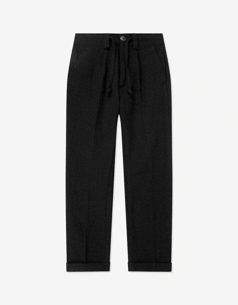 Bel-Air Boys Cotton Suit Set in Black
