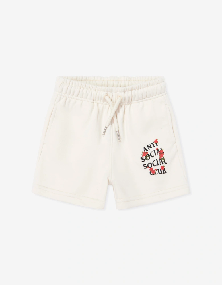 Anti Social Social Club Kids Rose Kkotch Shorts in Ivory