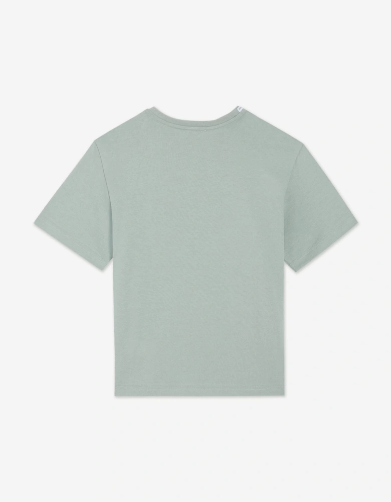 Dolce & Gabbana Boys Embroidered Logo T-Shirt in Green