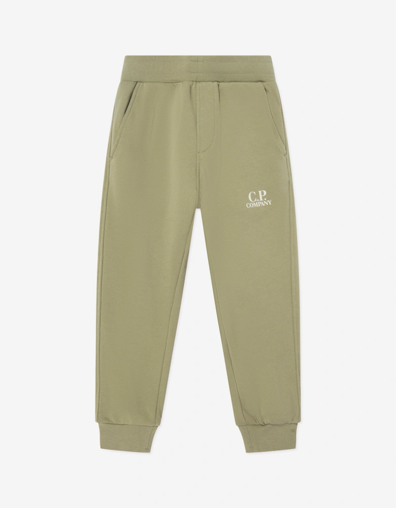 C.P. Company Boys Diagonal Fleece Tracksuit in Green