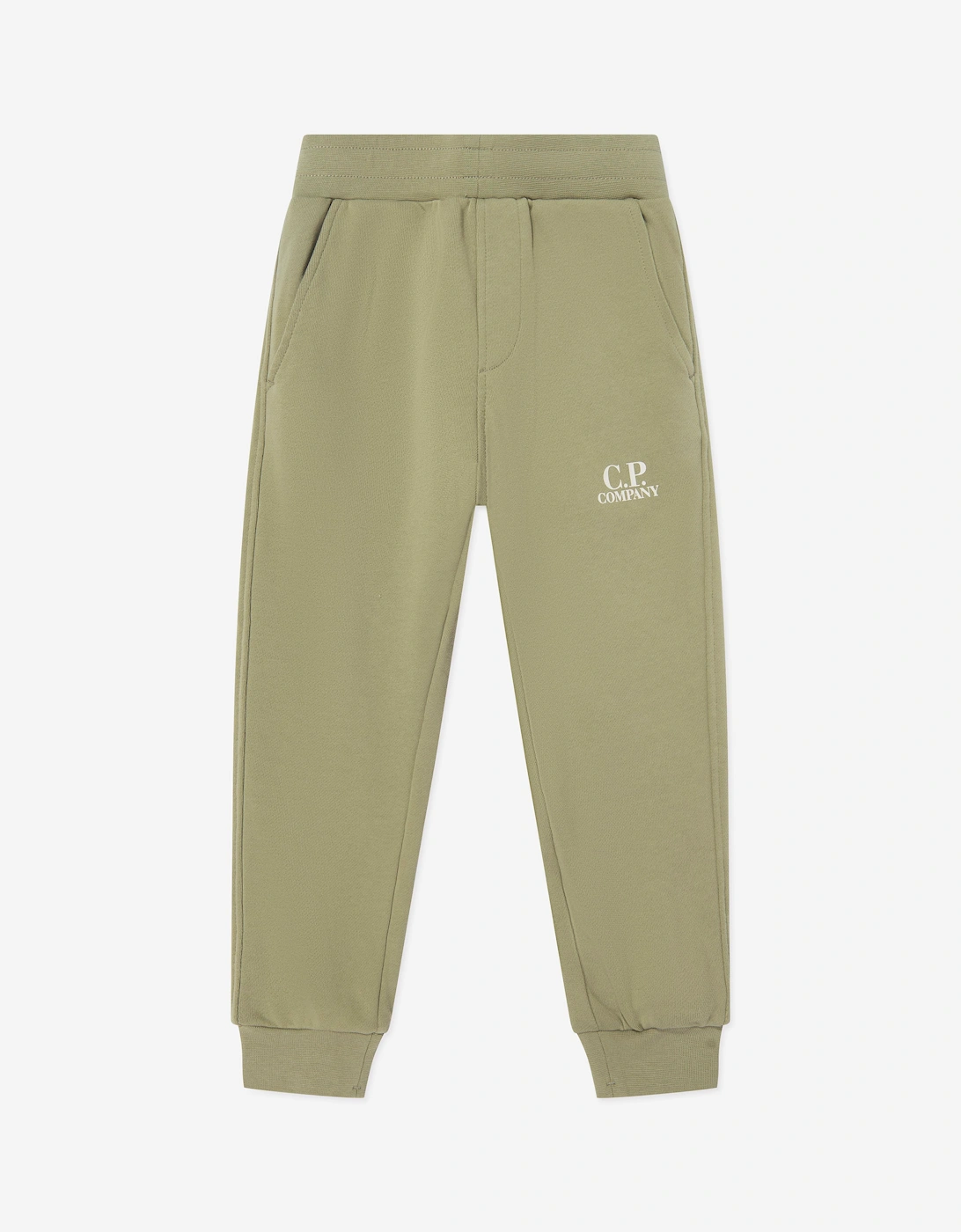 C.P. Company Boys Diagonal Fleece Tracksuit in Green