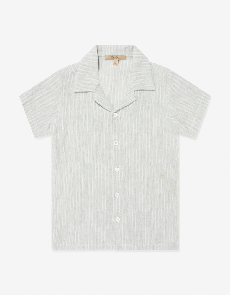 Bel-Air Boys Striped Shirt and Shorts Set in Green