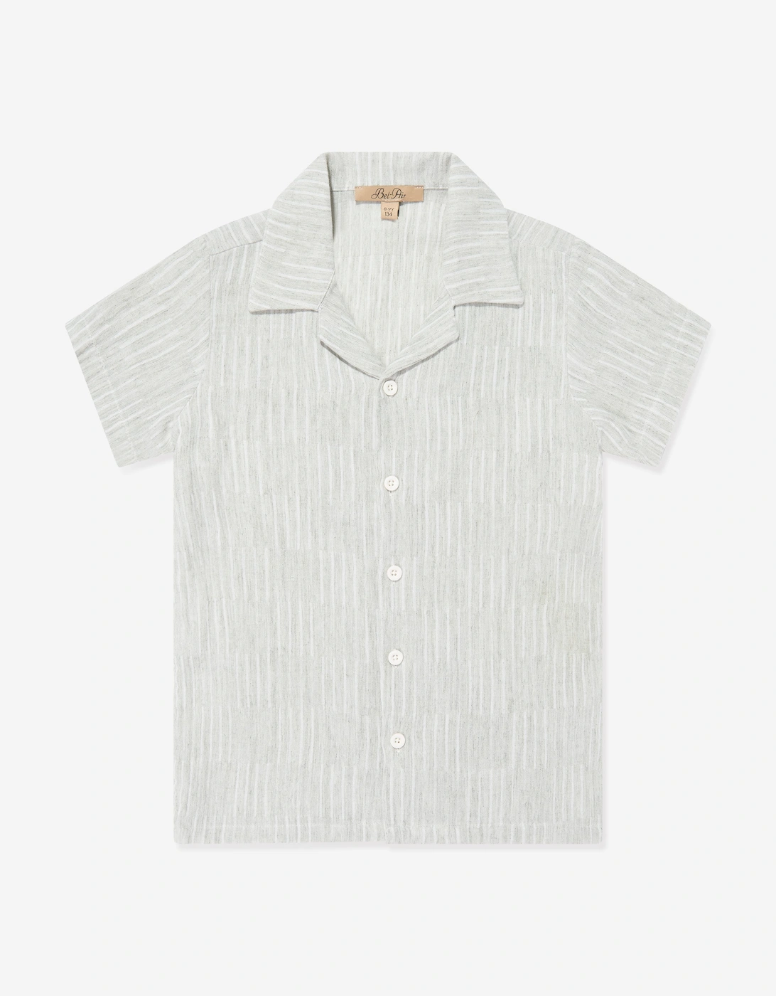Bel-Air Boys Striped Shirt and Shorts Set in Green