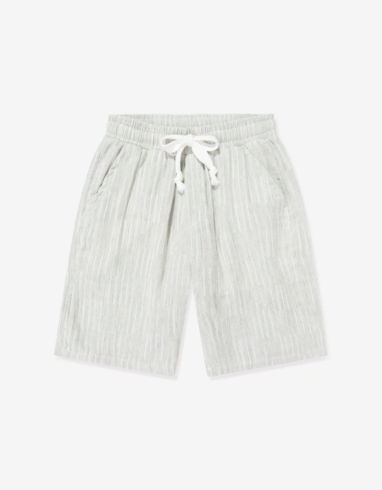 Bel-Air Boys Striped Shirt and Shorts Set in Green