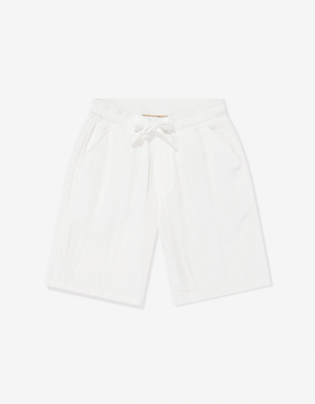 Bel-Air Boys Cotton Shirt and Shorts Set in Ivory