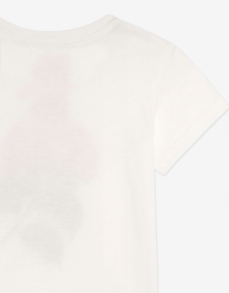 Dolce & Gabbana Baby Girls Hydrangea Print T-Shirt in White