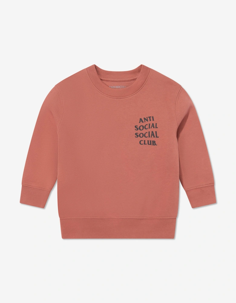 Anti Social Social Club Kids Rose Kkotch Sweatshirt in Orange
