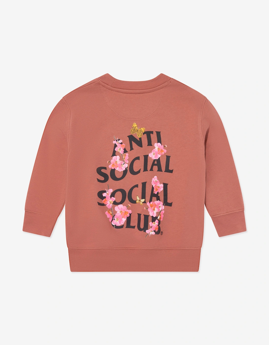 Anti Social Social Club Kids Rose Kkotch Sweatshirt in Orange
