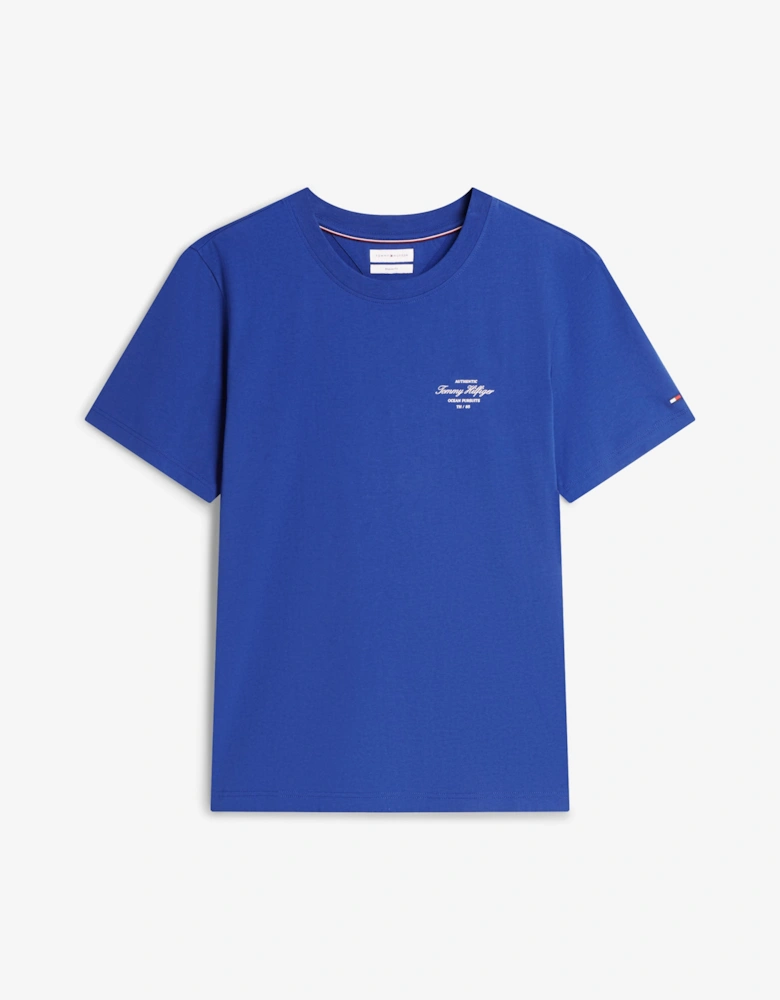 Tommy Hilfiger Nautical Back Photo Mens T-Shirt - Pigment Blue