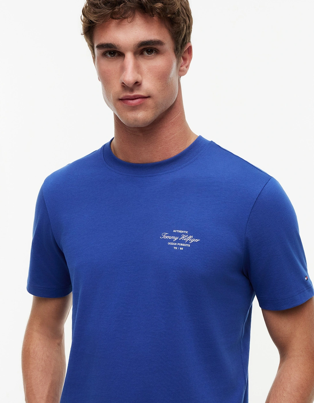 Tommy Hilfiger Nautical Back Photo Mens T-Shirt - Pigment Blue