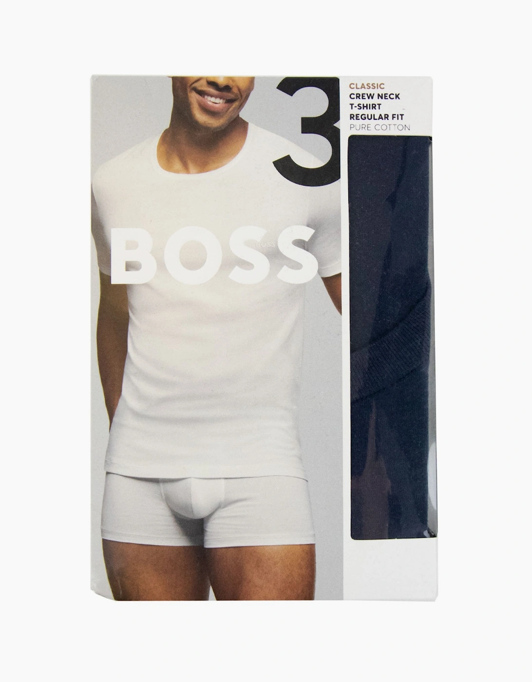 Hugo Boss 3pack Embroidered Logo T Shirt Blk Grey Navy, 5 of 4