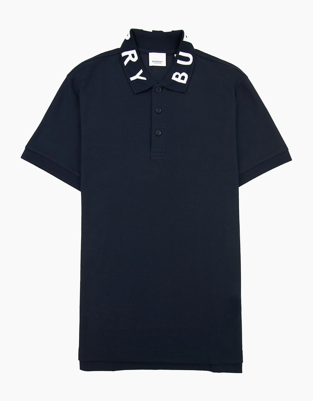 Burberry Ryland Block Collar Writing Polo Navy, 5 of 4