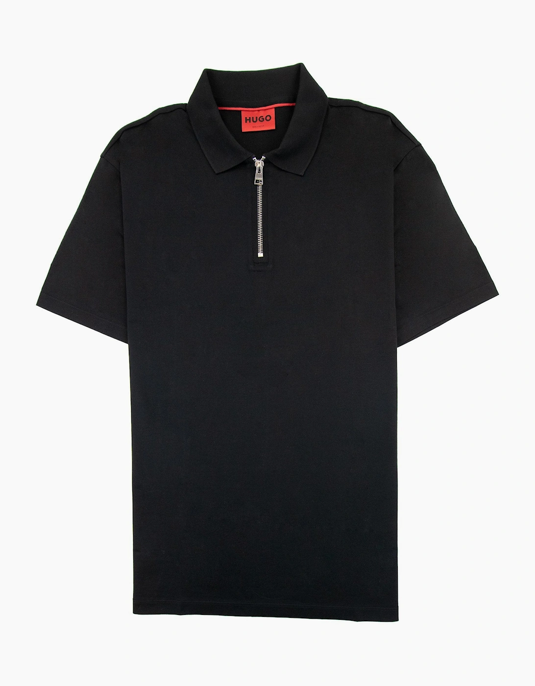 Hugo Dozelot Zip S/s Polo Shirt Black 001, 4 of 3