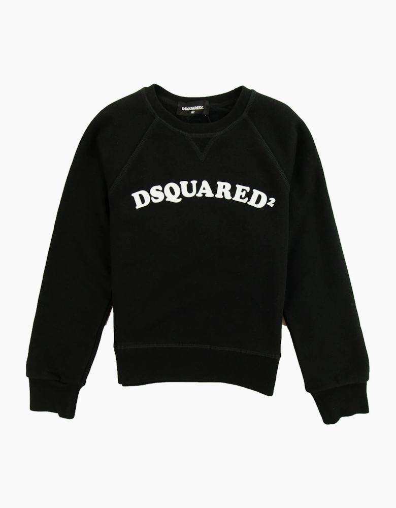 Dsquared2 Kids Arch Logo Crewneck Sweatshirt Black