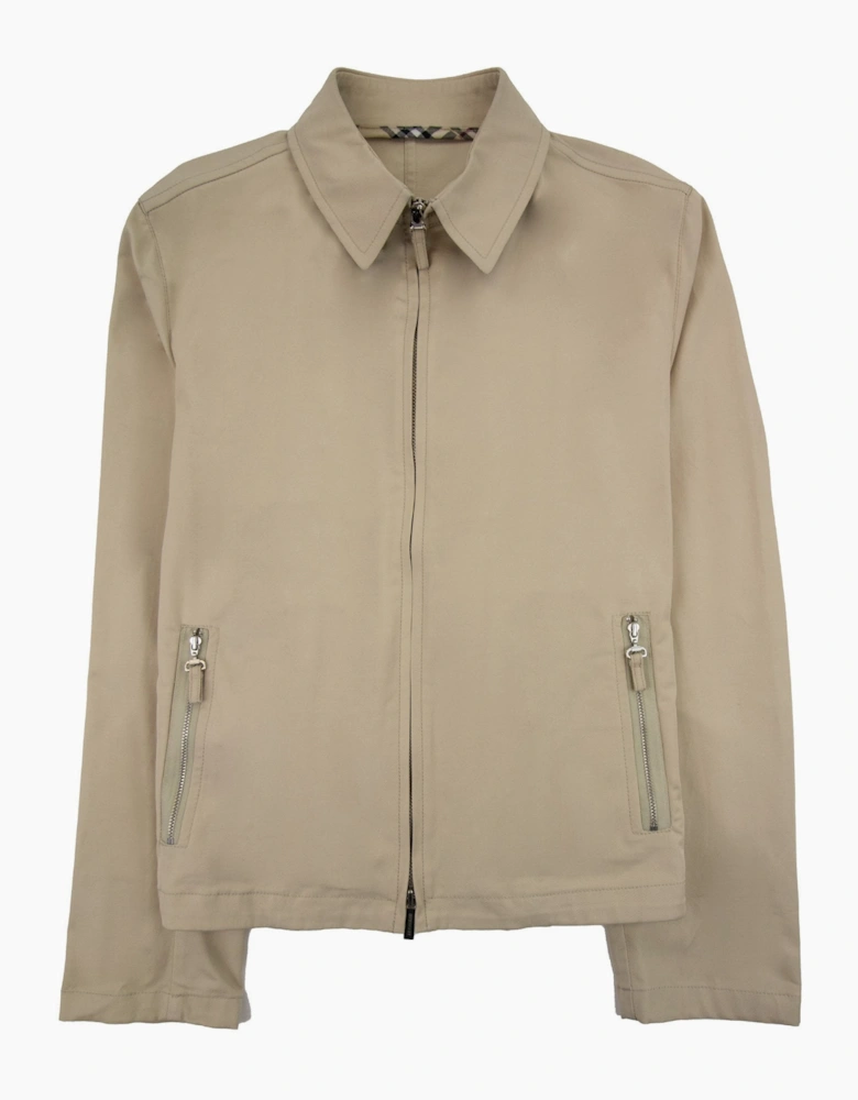 Burberry Woman Womens Zip Detail Overshirt Beige