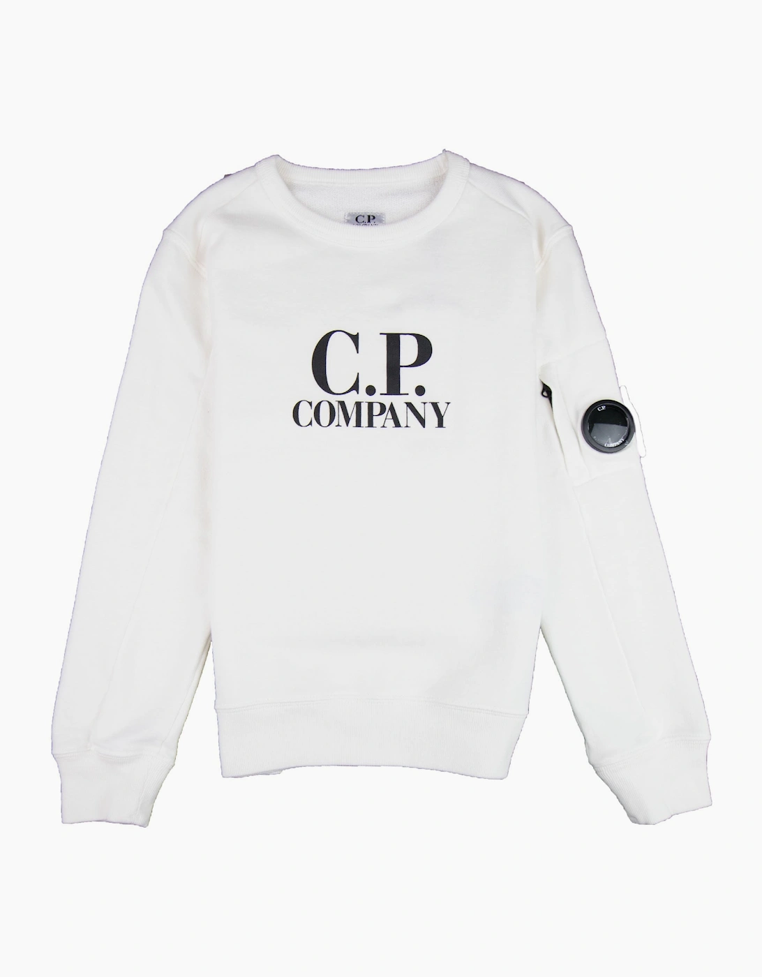 CP Company Undersixteen Basic Lens Crewneck Sweatshirt White 103, 3 of 2
