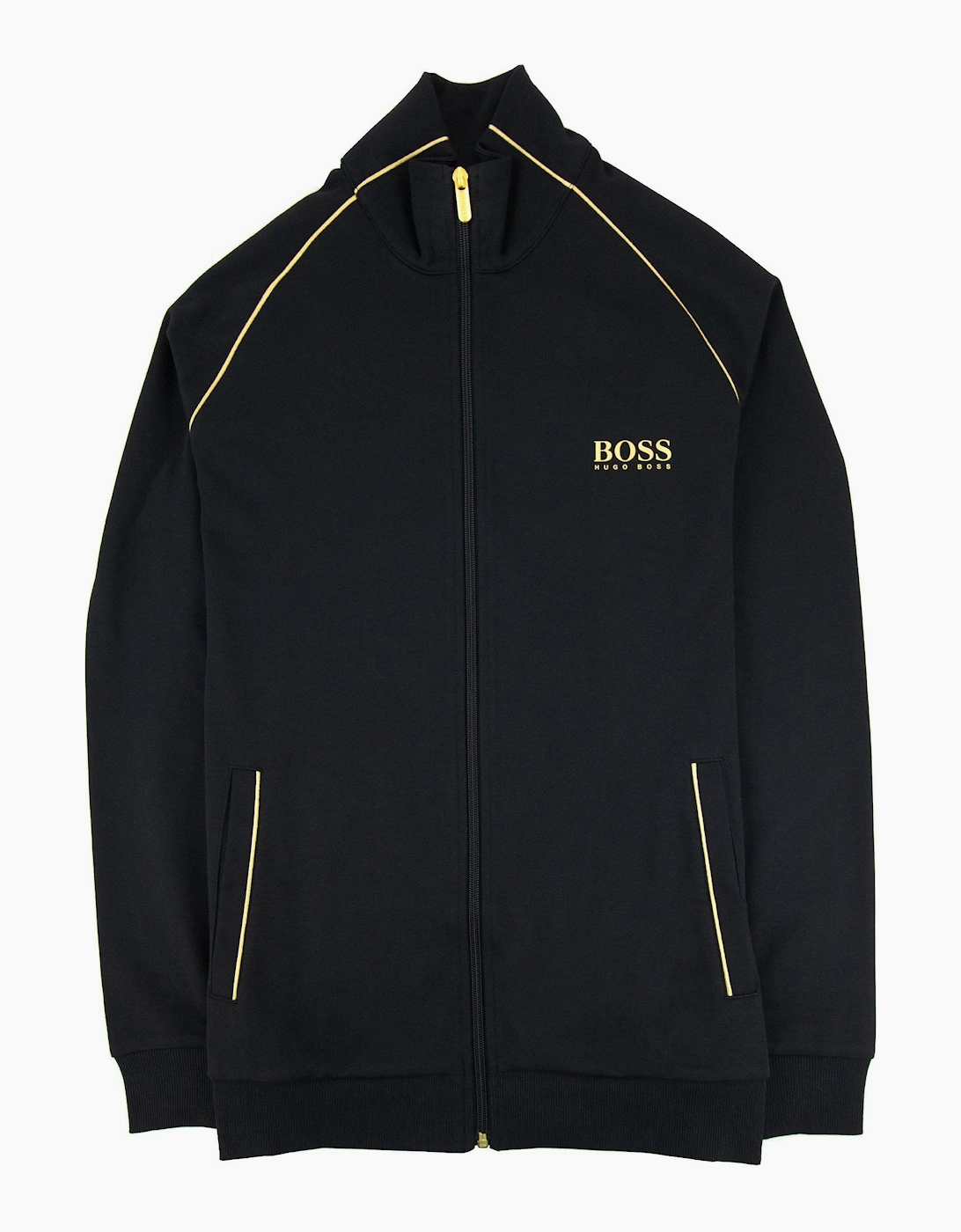 Hugo Boss Metallic Accents Loungwear Jacket Black 001