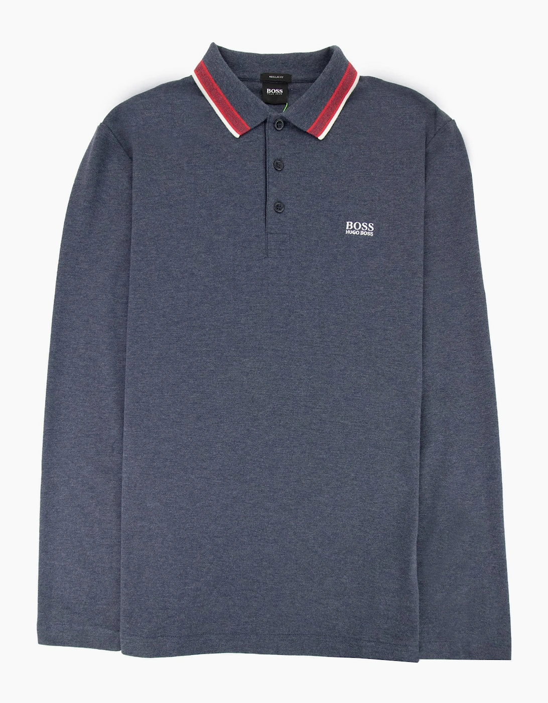 Hugo Boss Plisy Long Sleeve Polo Blue/red, 4 of 3