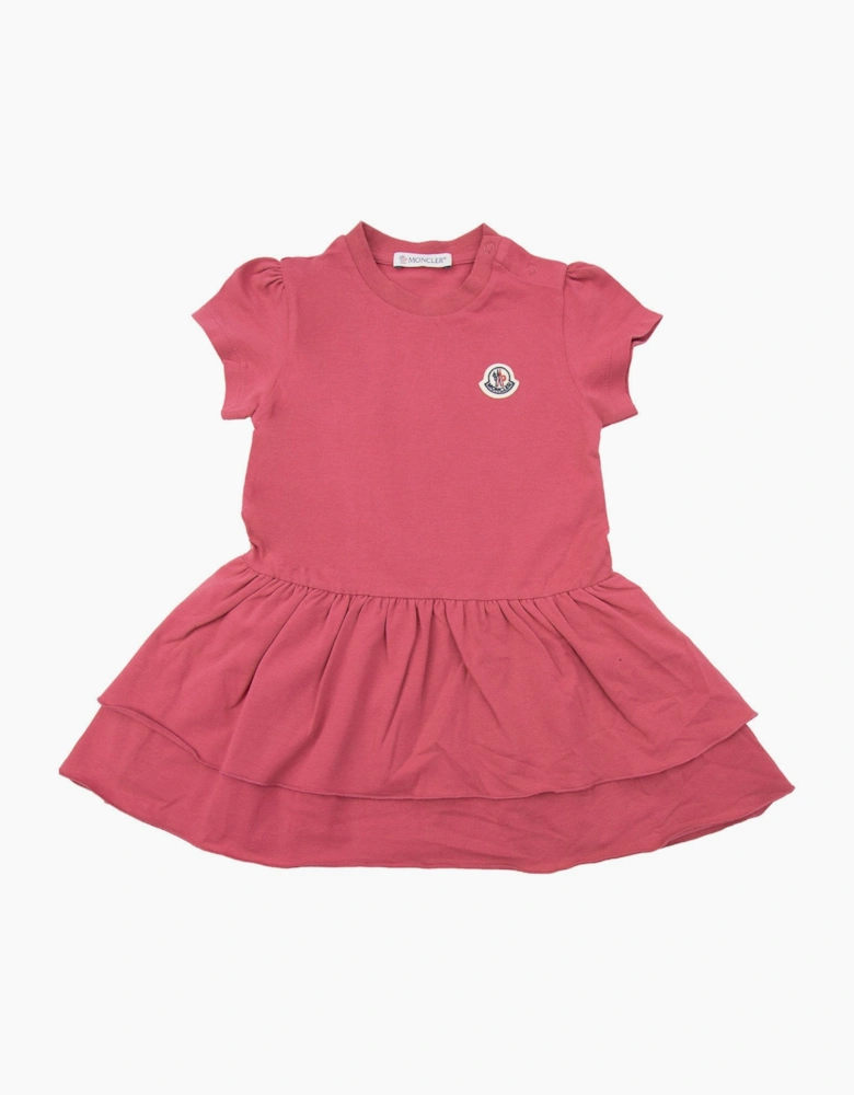 Moncler Junior Baby Girls Ruffle Dress Pink 557