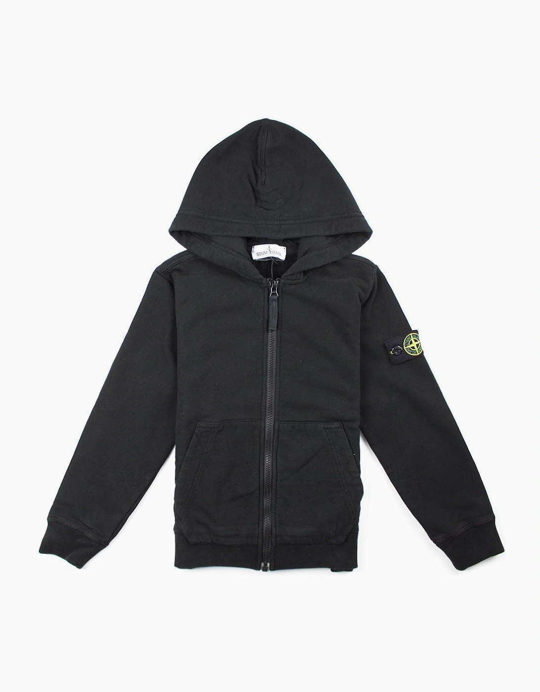 Stone Island Junior Zip Up Hoody Black, 3 of 2