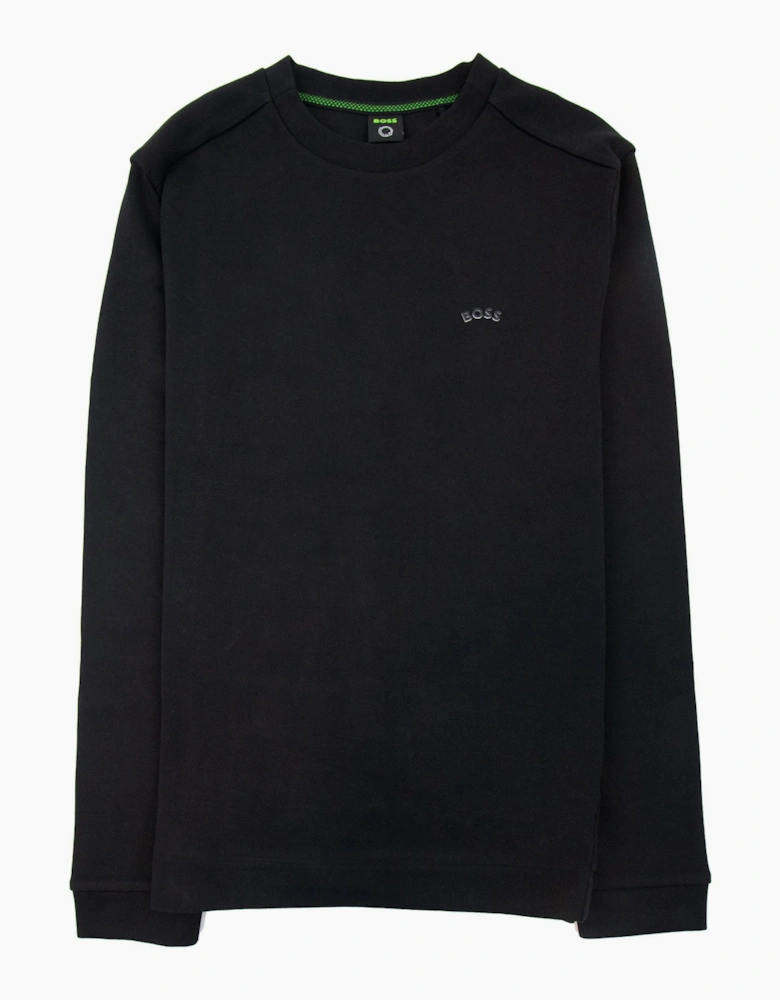 Hugo Boss Salbo Curved Logo Sweatshirt Black 001