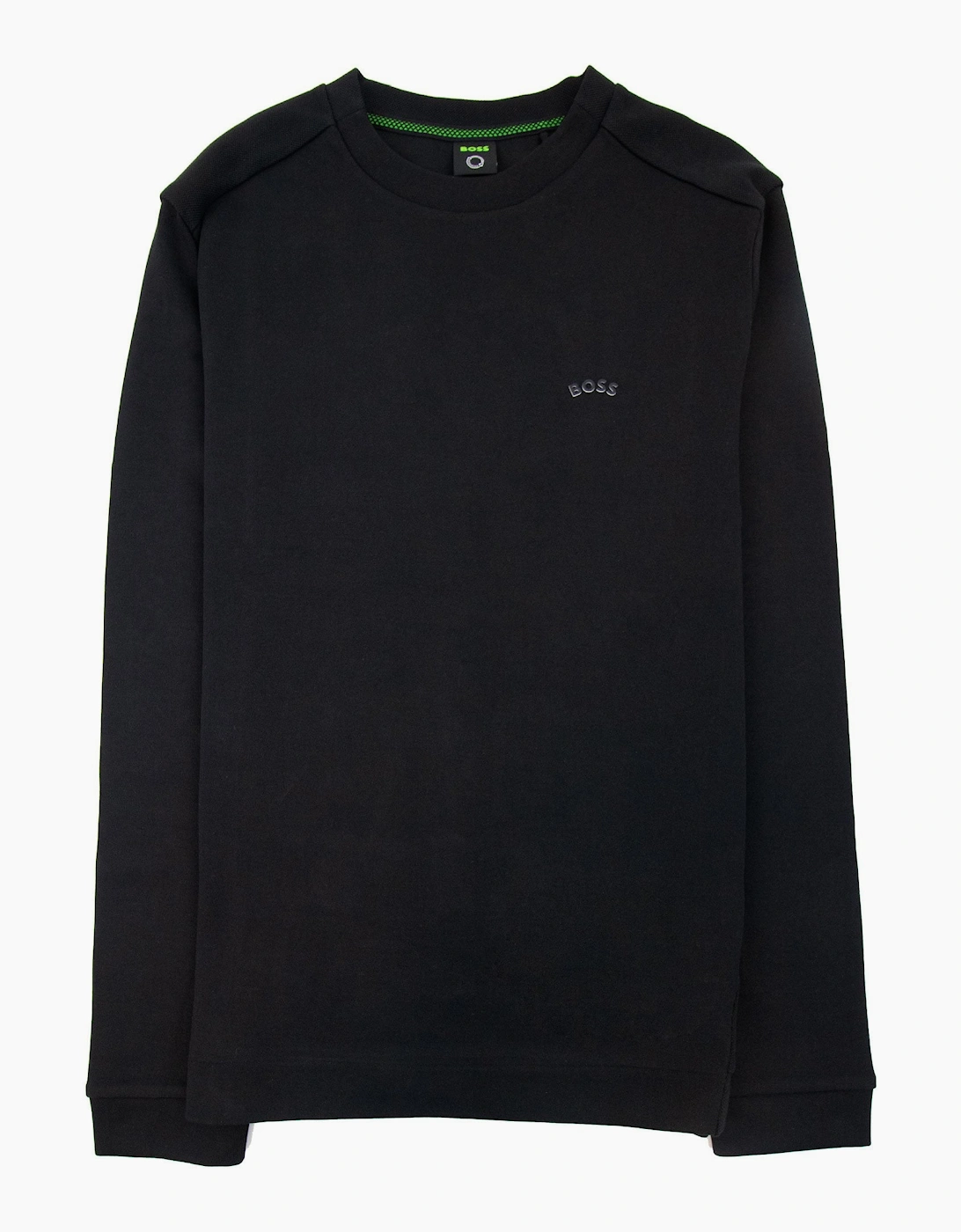 Hugo Boss Salbo Curved Logo Sweatshirt Black 001, 6 of 5