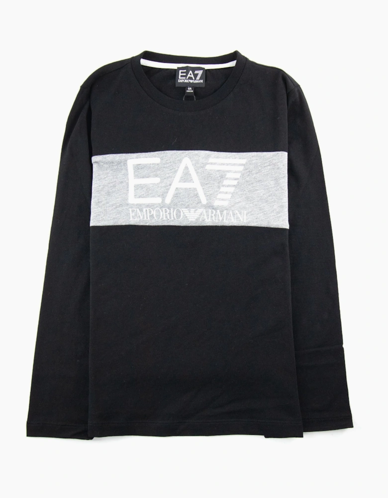Ea7 Junior Logo L/s T Shirt Black