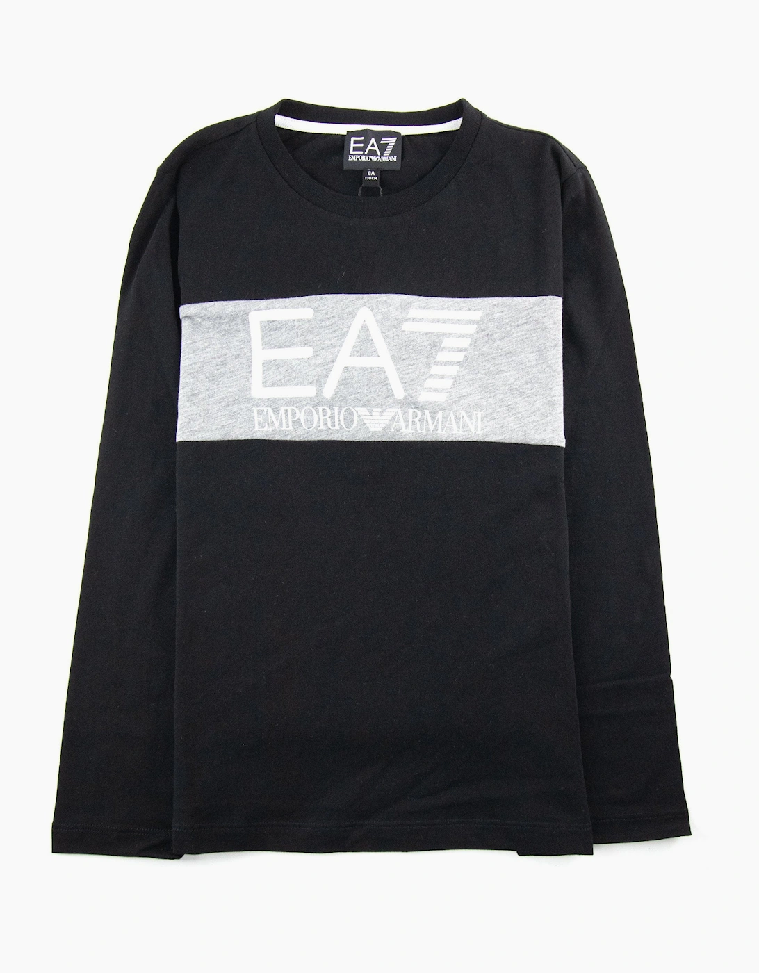 Ea7 Junior Logo L/s T Shirt Black