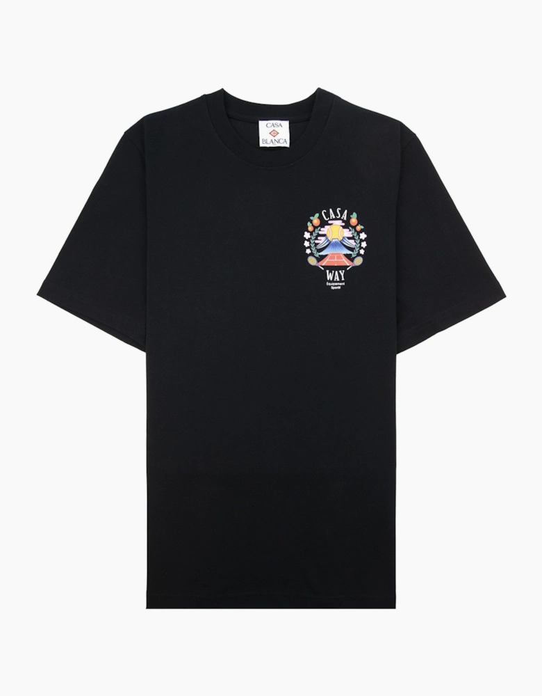 Casablanca Casa Way Mountain Short Sleeve T-shirt Black