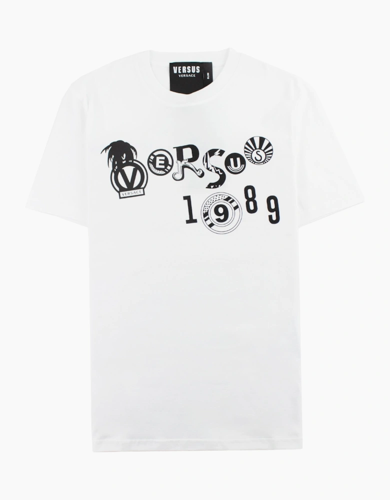 Versace Versus Slim Fit Print T-shirt White