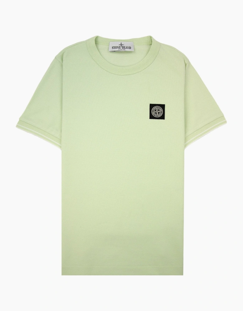 Stone Island Junior 2100001 Light Cotton Compass Patch T Shirt Chlorophyll V005c