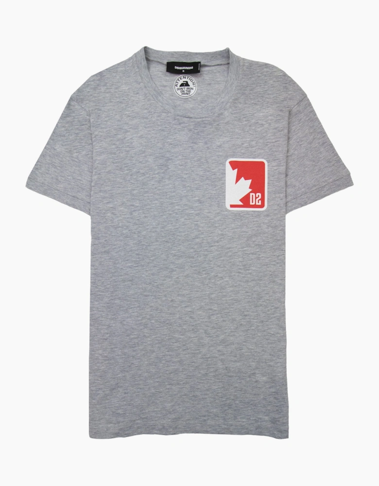 Dsquared2 D2 Patch Logo T Shirt Grey