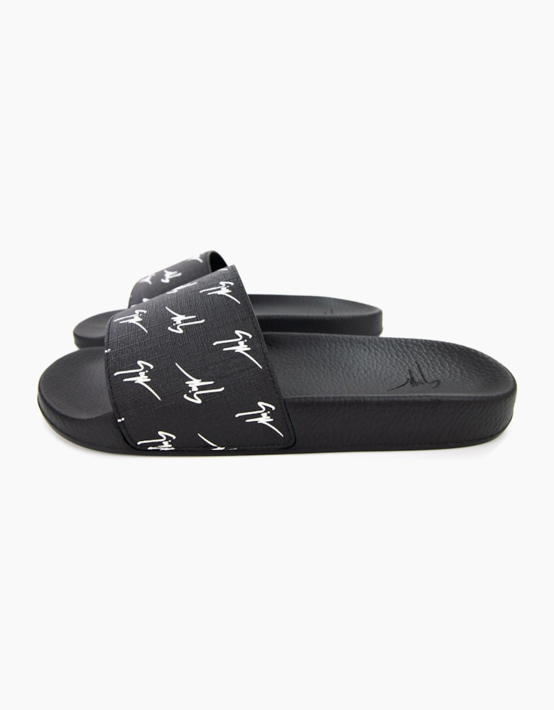 Giuseppe Zanotti Burel 10 Logo Sliders Nero/bianco