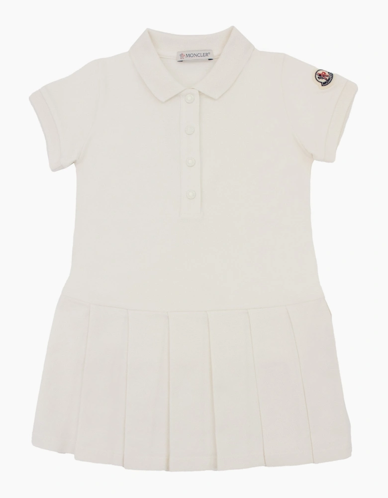 Moncler Junior Polo Shirt Dress White 034