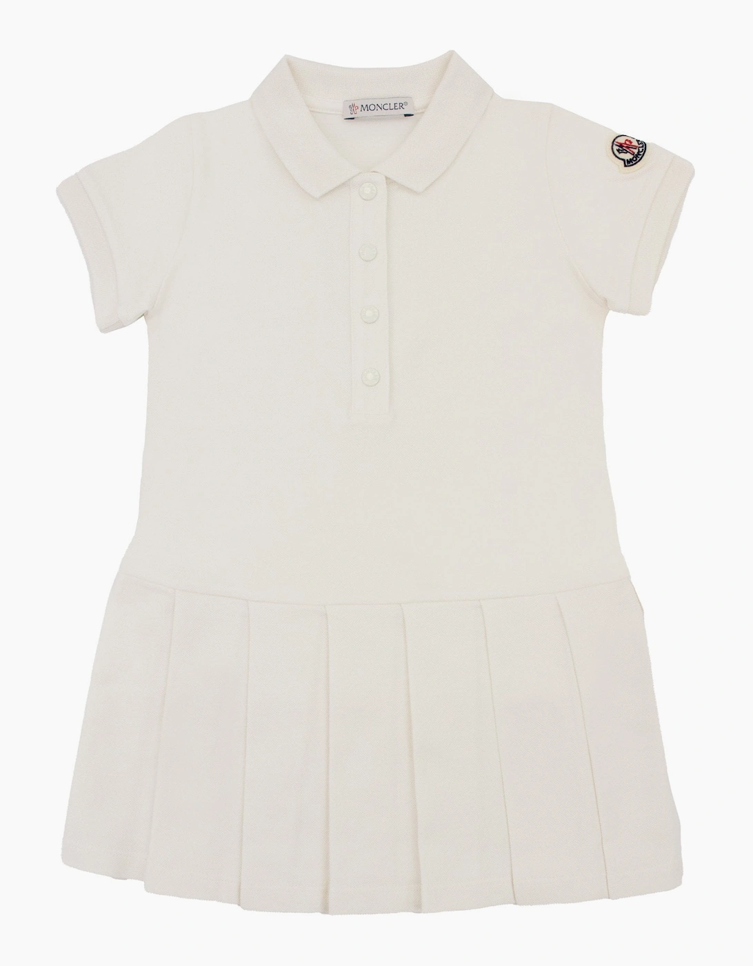 Moncler Junior Polo Shirt Dress White 034, 5 of 4