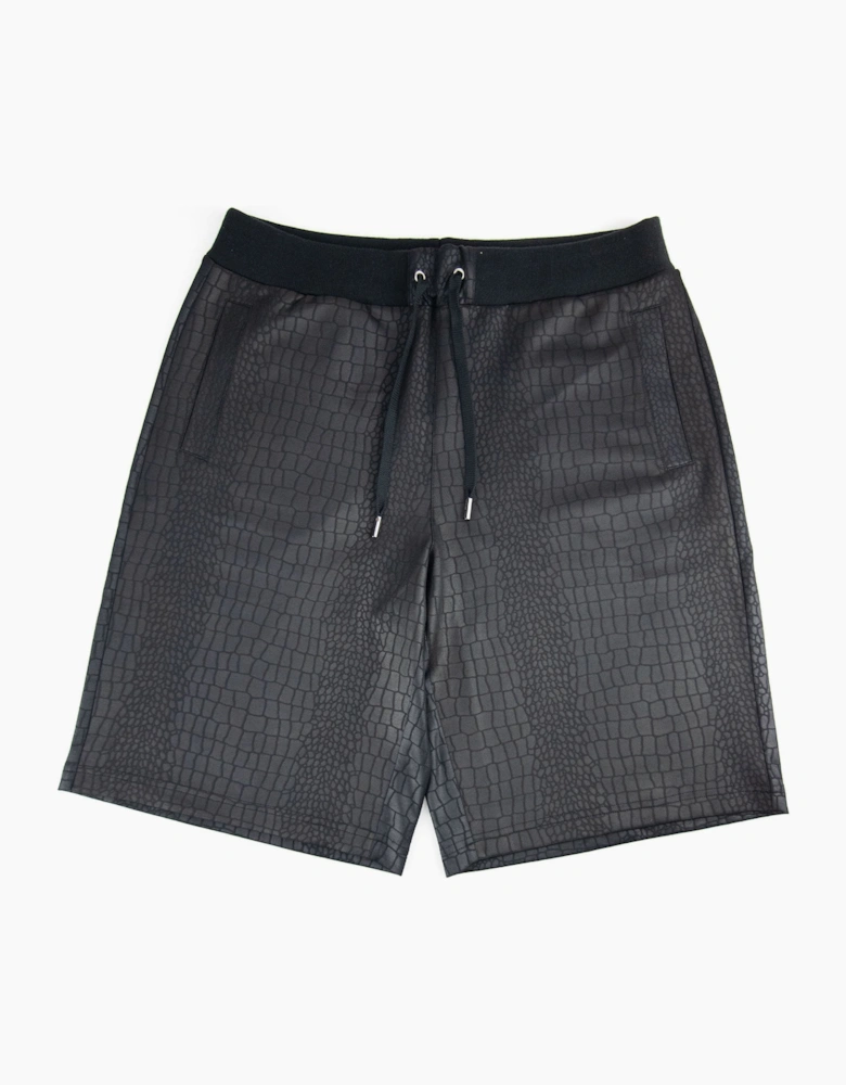 Versace Jeans Neoprene Scuba Metal Logo Shorts Black
