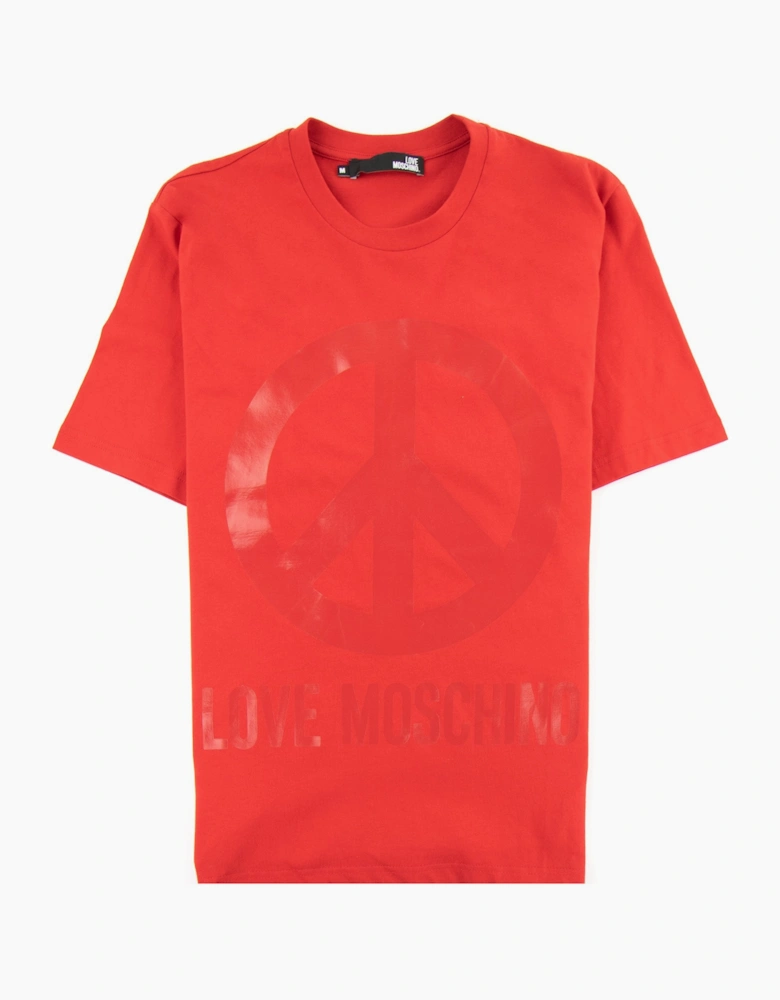 Love Moschino Peace T-shirt Red