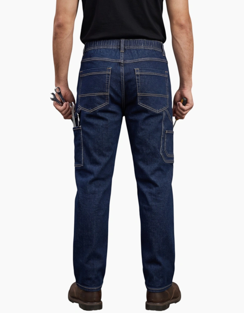 Parkside Mens Cargo Work Trousers Denim Jeans