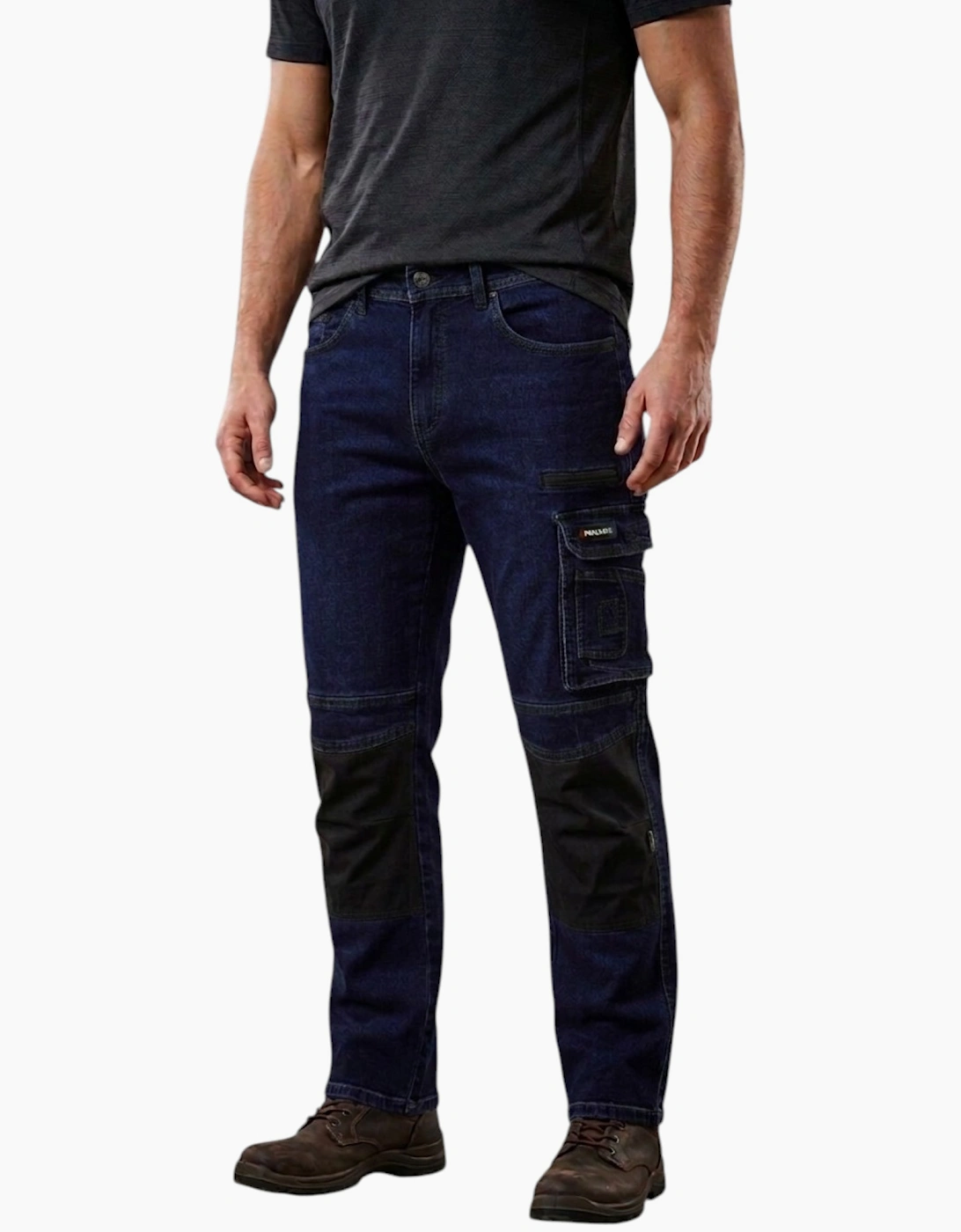 Parkside Mens Cargo Work Trousers Denim Jeans