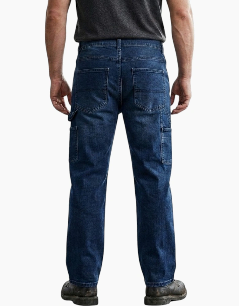 Parkside Mens Cargo Work Trousers Denim Jeans