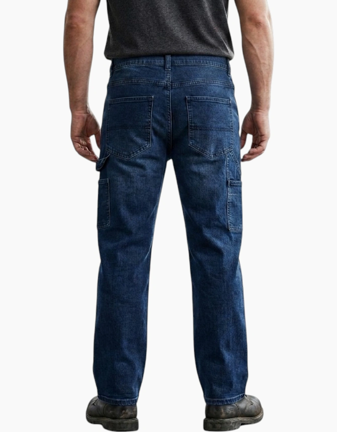 Parkside Mens Cargo Work Trousers Denim Jeans