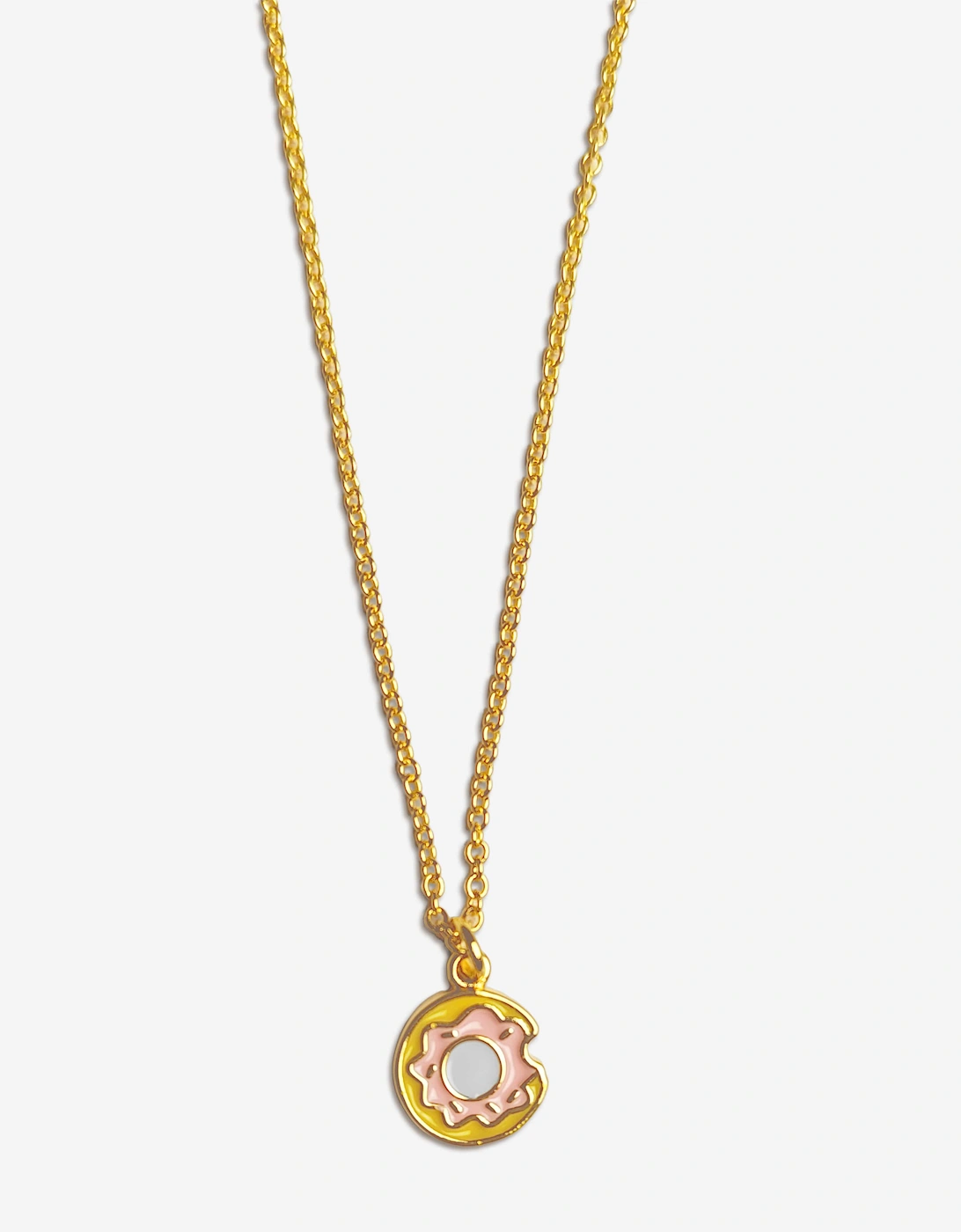 Secret Spoils Girls Yellow Doughnut Necklace in Gold (40cm)