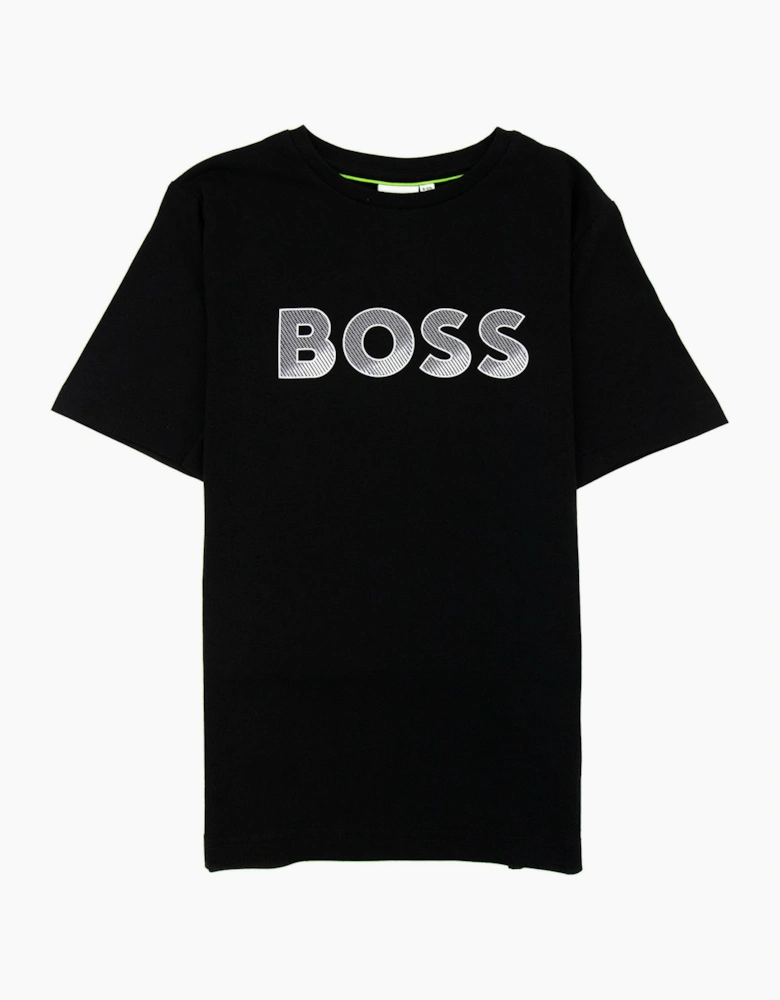 Hugo Boss Kids Printed Logo T Shirt Black 09b